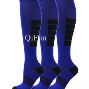 1 pair of Navy Compression Socks.  Size L. # 0033